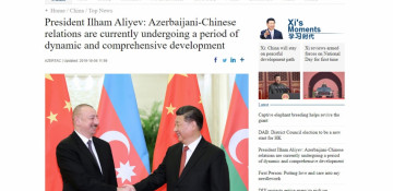 China Daily highlights Azerbaijani President’s letter of congratulation to President Xi Jinping