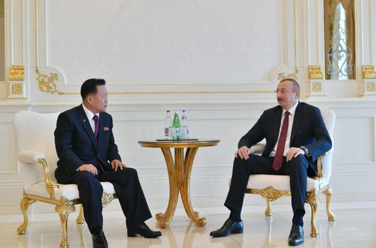 Azerbaijani President receives President of Presidium of Supreme People’s Assembly of Democratic People’s Republic of Korea