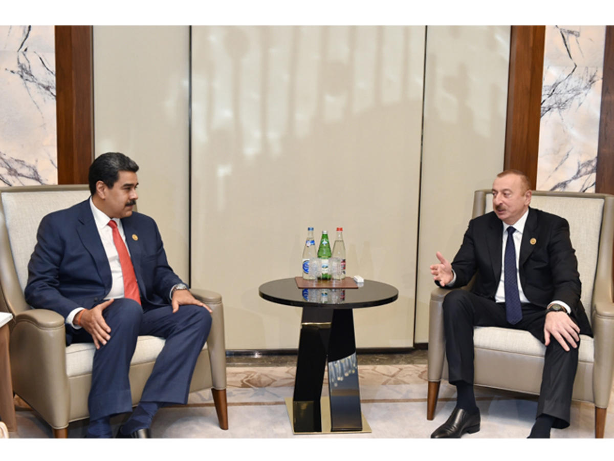 Azerbaijani President Ilham Aliyev meets President of Venezuela Nicolas Maduro