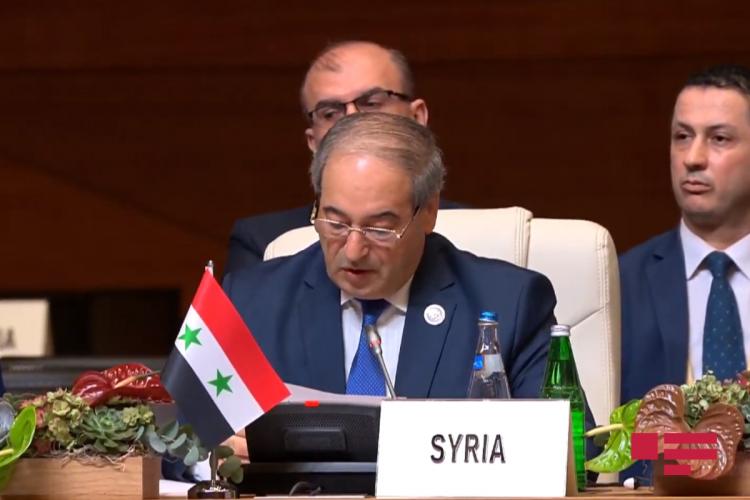 Syrian Deputy Foreign Minister: We support Azerbaijan's rightful position in the Nagorno Karabakh conflict