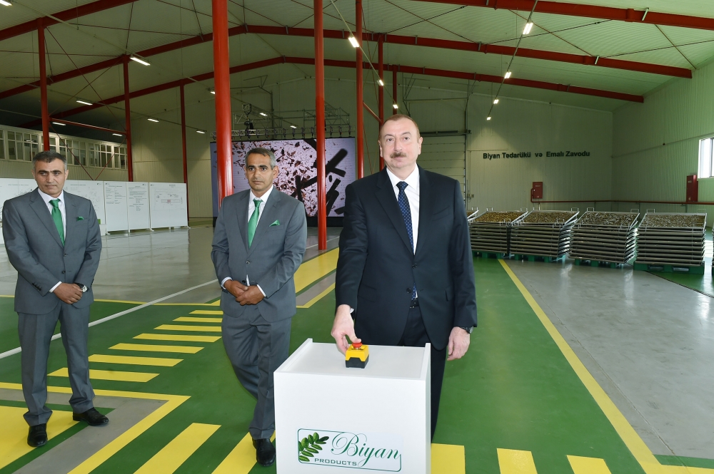President Ilham Aliyev inaugurates Liquorice Industry Park in Aghdash