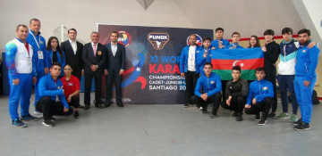 Junior Azerbaijani karate fighters bag four world medals