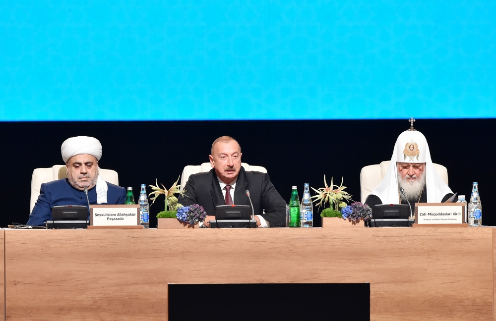 President Ilham Aliyev attends 2nd Summit of World Religious Leaders 