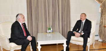 President Ilham Aliyev receives dean of Simon Wiesenthal Center and president of US Congress of Christian Leaders