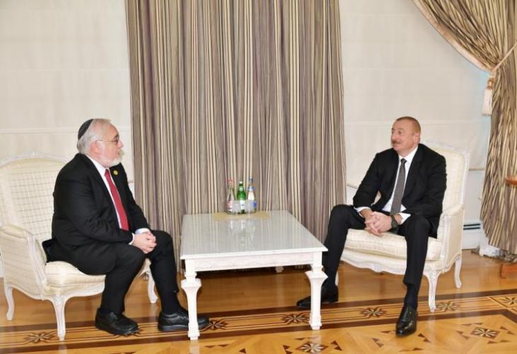 President Ilham Aliyev receives dean of Simon Wiesenthal Center and president of US Congress of Christian Leaders