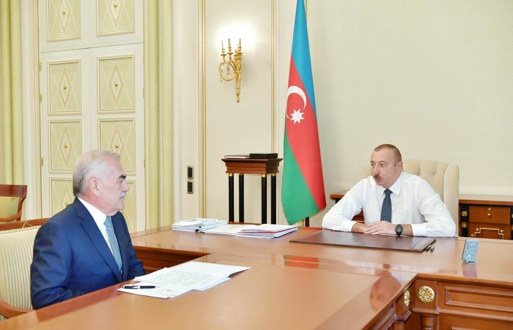 President Ilham Aliyev receives chairman of Supreme Assembly of Nakhchivan Autonomous Republic Vasif Talibov