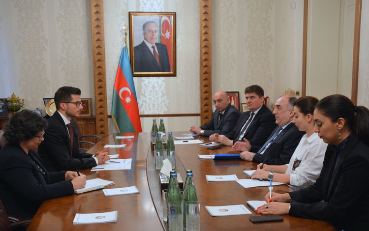 Azerbaijani FM Elmar Mammadyarov receives newly appointed Israeli Ambassador George Deek