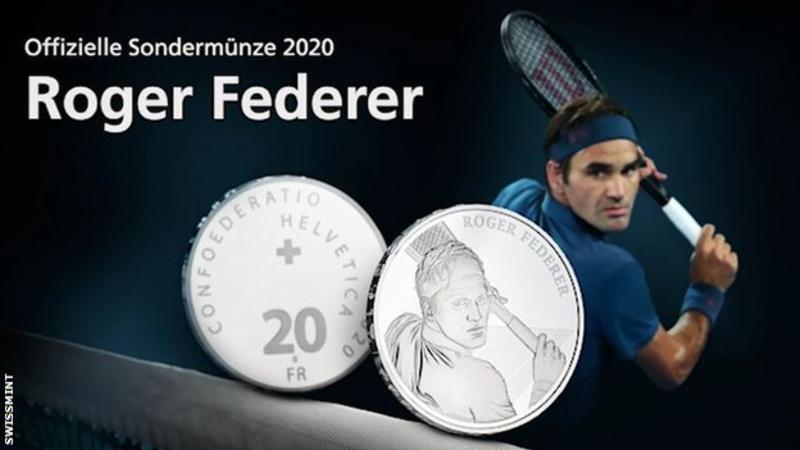 Roger Federer to become first living person to be celebrated on Swiss coins