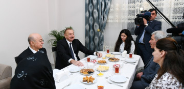 President Ilham Aliyev viewed conditions created at newly constructed building for earthquake-affected families in Shamakhi