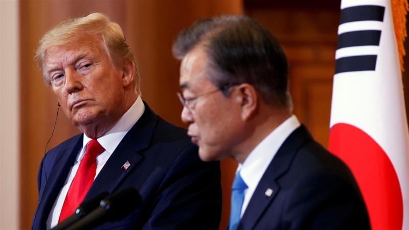 Trump, South Korea's Moon discuss trying to maintain talks with North Korea