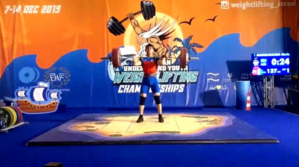 Azerbaijan's weightlifter claims European gold in Israel