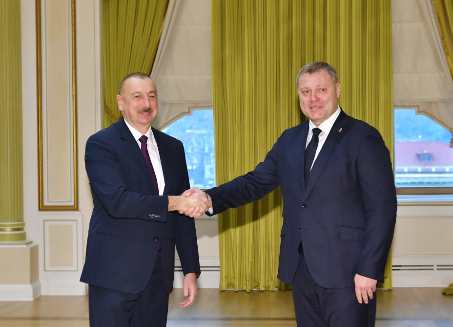 President Ilham Aliyev receives delegation led by governor of Russia's Astrakhan region