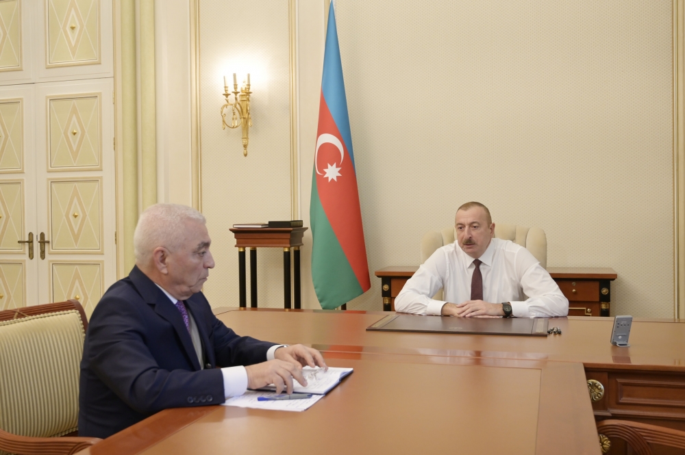 President Ilham Aliyev receives head of Azerenerji OJSC