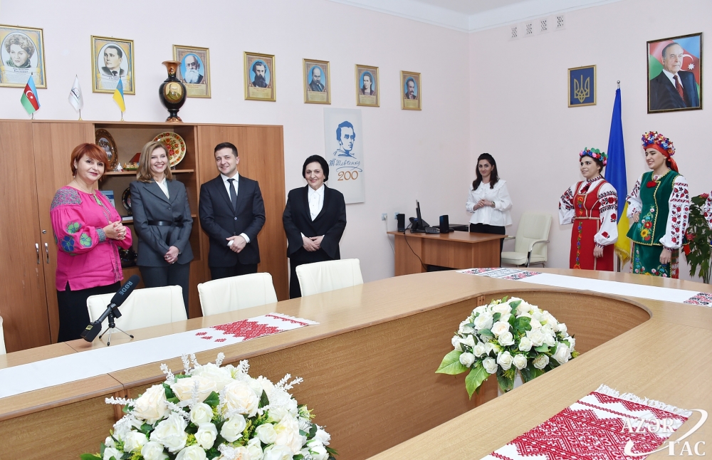 President Volodymyr Zelensky visits Ukrainian Cultural and Educational Center at Baku Slavic University