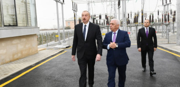 President Ilham Aliyev attends opening of Mushfig substation 