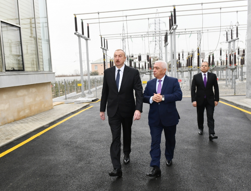 President Ilham Aliyev attends opening of Mushfig substation 