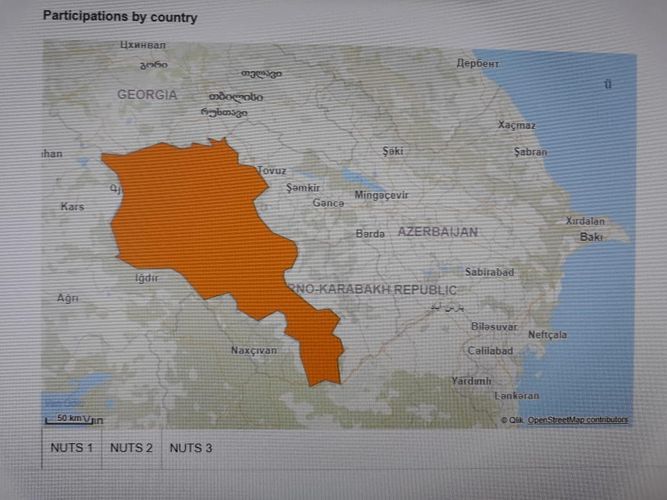 EU Horizon 2020 Program removes distorted map of Azerbaijan's Nagorno Karabakh from its website