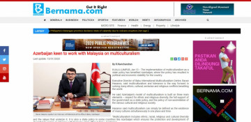 Bernama news agency: Azerbaijan keen to work with Malaysia on multiculturalism