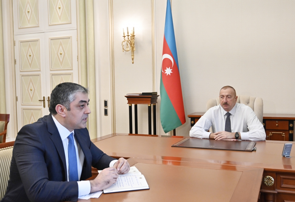 President Ilham Aliyev receives minister of transport, communications and high technologies