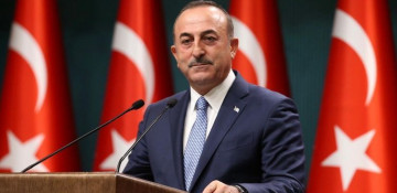 Turkish Foreign Minister Mevlut Cavusoglu arrives in Azerbaijan