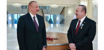 President Ilham Aliyev receives Turkish Foreign Minister Mevlut Cavusoglu