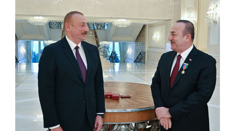 President Ilham Aliyev receives Turkish Foreign Minister Mevlut Cavusoglu