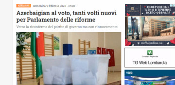 Parliamentary elections in Azerbaijan in spotlight of Italian media