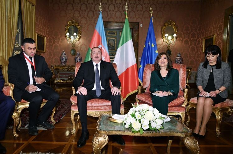 Azerbaijan’s President Ilham Aliyev meets with President of Italian Senate