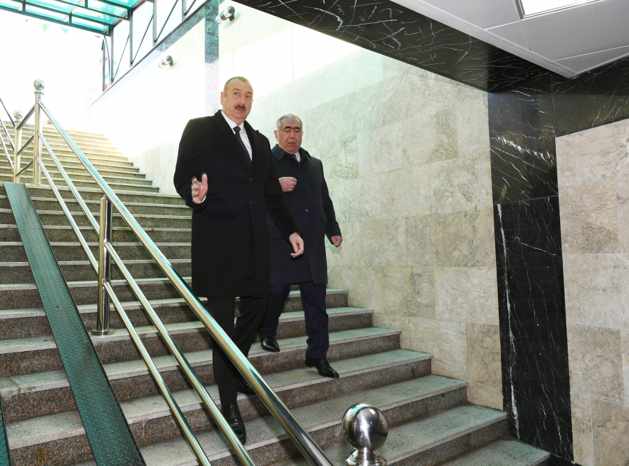 President Ilham Aliyev attends opening of underground pedestrian crossing 