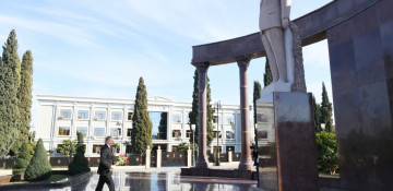 President Ilham Aliyev arrives in Shamkir district for visit