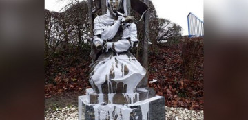 Act of vandalism committed against Natavan’s monument during Pashinyan’s visit to Belgium, criminal case initiated - PHOTO