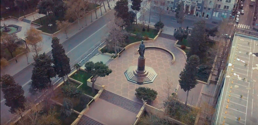 Drone footage shows empty Baku streets due to coronavirus quarantine 
