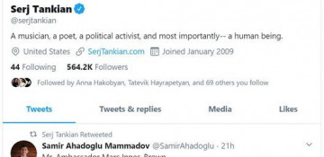 Famous American musician of Armenian origin supports appeal of Azerbaijani Community of Nagorno Karabakh