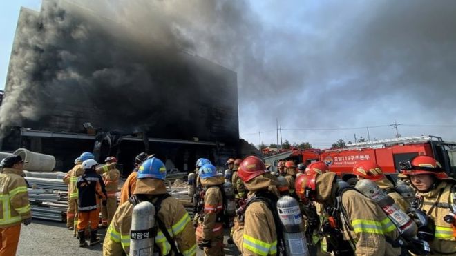 Dozens killed in warehouse blaze in South Korea