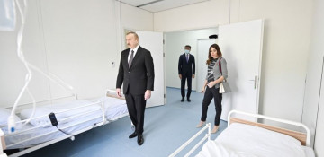 Azerbaijani president and first lady inaugurate first modular hospital complex