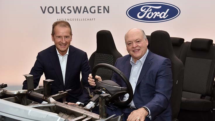 Ford and VW sign agreement for cooperation on EVs, commercial vehicles and autonomous driving