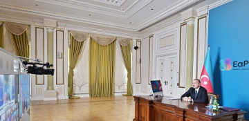 President Ilham Aliyev attended Summit of Eastern Partnership countries in format of video conference