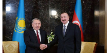 President Ilham Aliyev congratulates Nursultan Nazarbayev