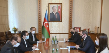 Azerbaijani FM receives outgoing Iranian ambassador