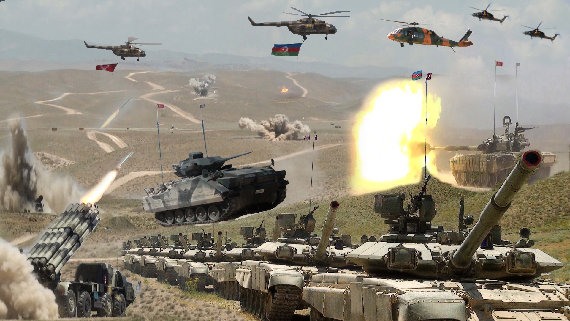 Azerbaijan-Turkey joint large-scale exercises being held in Nakhchivan (VIDEO)