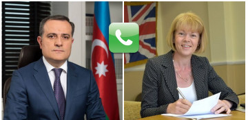FM Jeyhun Bayramov holds phone talk with UK's Minister of State
