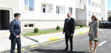 President Ilham Aliyev and first lady Mehriban Aliyeva attend opening of newly renovated dormitory