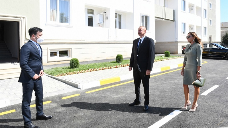 President Ilham Aliyev and first lady Mehriban Aliyeva attend opening of newly renovated dormitory