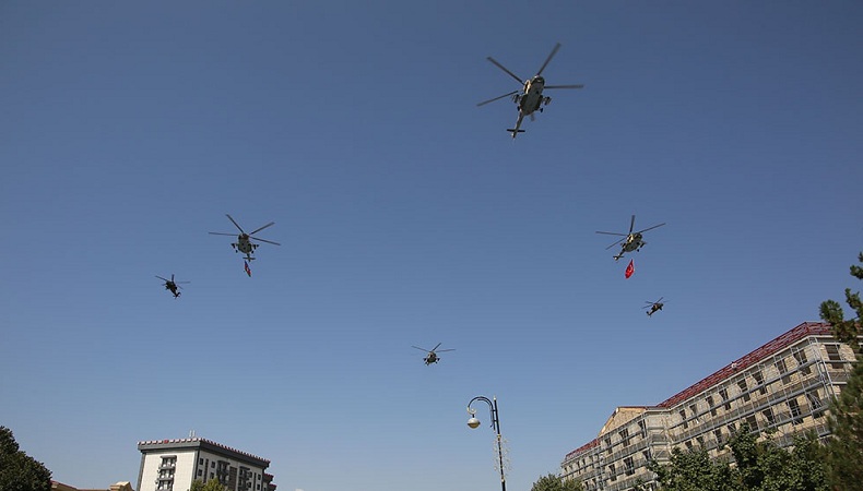 Air Forces of Azerbaijan and Turkey carry out joint flights in Nakhchivan city