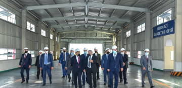 Azerbaijani minister of economy reviews activity of industrial enterprises in Ganja