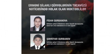 Azerbaijani schoolchildren killed as a result of Armenian shelling