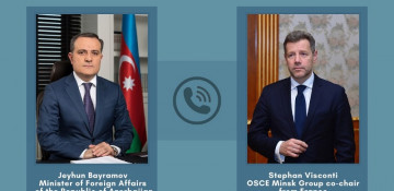 Azerbaijani FM holds phone talk with OSCE MG co-chair of France