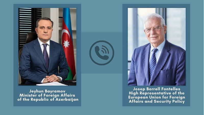 Azerbaijani FM holds phone talk with EU’s Borrell