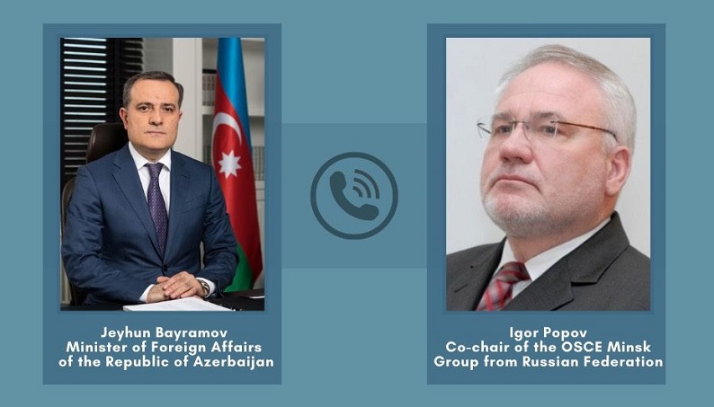 Azerbaijani FM holds phone conversation with OSCE MG co-chair from Russia