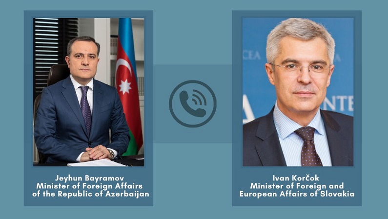 FM Jeyhun Bayramov holds phone talk with Slovak counterpart
